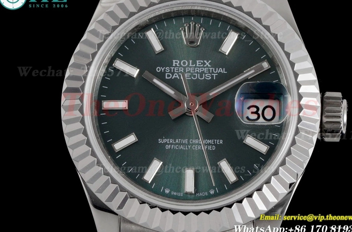 GMF Green SS Stk A2671 279174 904L 28MM Datejust Jub SS 0413